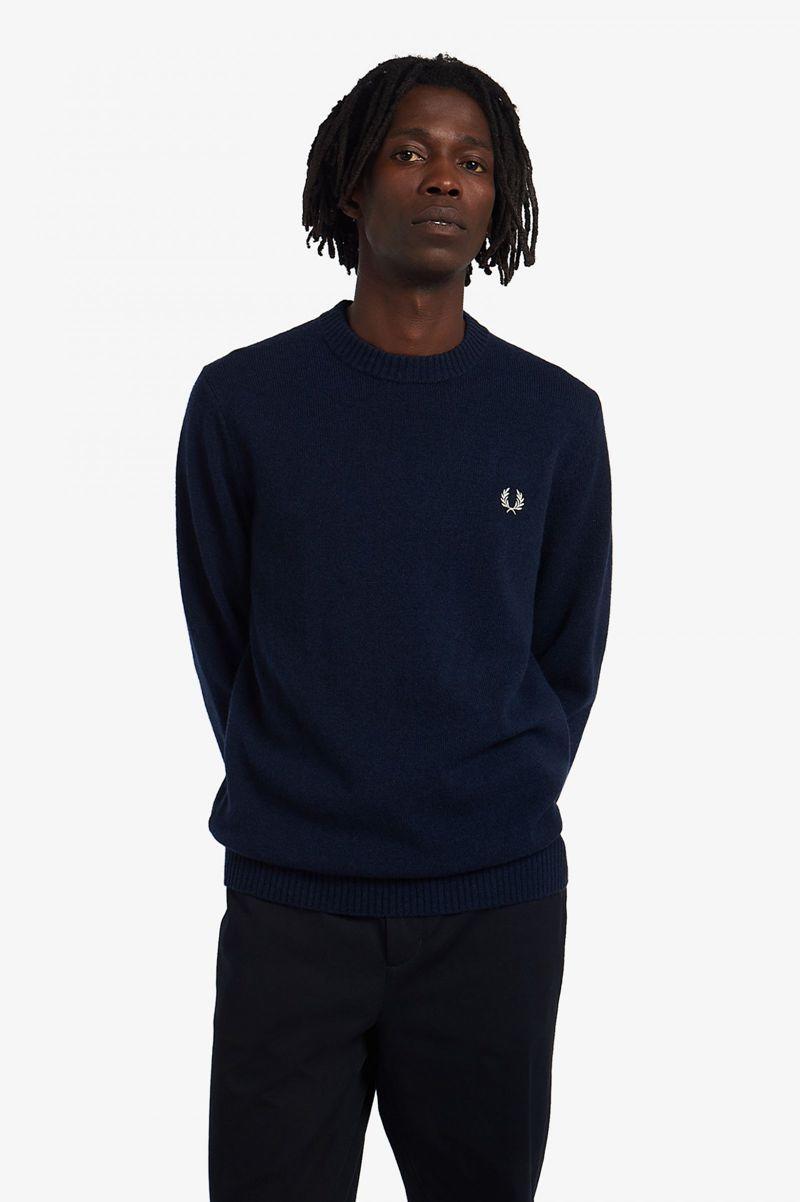 Dark Grey Fred Perry Tipped Crew Neck Jumper Men\'s Knitwear | PH 1325JPQJ